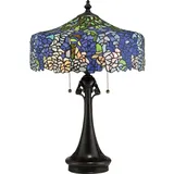 Elstead Lighting Cobalt Tiffany Tischleuchte Blau Grün