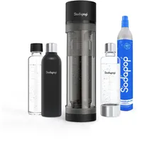 Sodapop Wassersprudler mit CO2-Zylinder und 3x Glasflasche/PET-Flaschen-Set