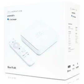 Homatics Box R Android TV Mediaplayer (4K UHD, HDR, 5GHz WiFi, Bluetooth, Sprachfernbedienung, Weiß)