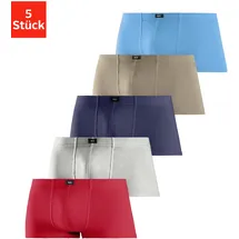 H.I.S. H.I.S Hipster in rot, marine, grau-meliert, khaki, | Gr. 4 (S), bunt grau, meliert, Jersey, Obermaterial: 95% Baumwolle, 5% St.), knapp sitzende Boxershorts aus Baumwollstretch