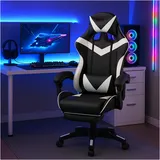 Hti-Living Krit Gaming-Stuhl Schwarz-Weiß