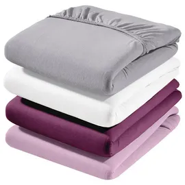 Estella Spannbettlaken Zwirnjersey 6900 90 x 200 - 120 x 220 cm flieder