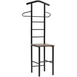 CARO-Möbel Herrendiener JIVO Schwarz/Braun