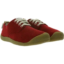 KEEN Mosey Derby Damen Filz-Schuhe nachhaltige Sneaker mit Eco Anti-Odor Schnür-Schuhe 1026809 Rot - 38