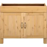 Home affaire Spülenschrank Alby Breite 100 cm, 2 Fächer beige