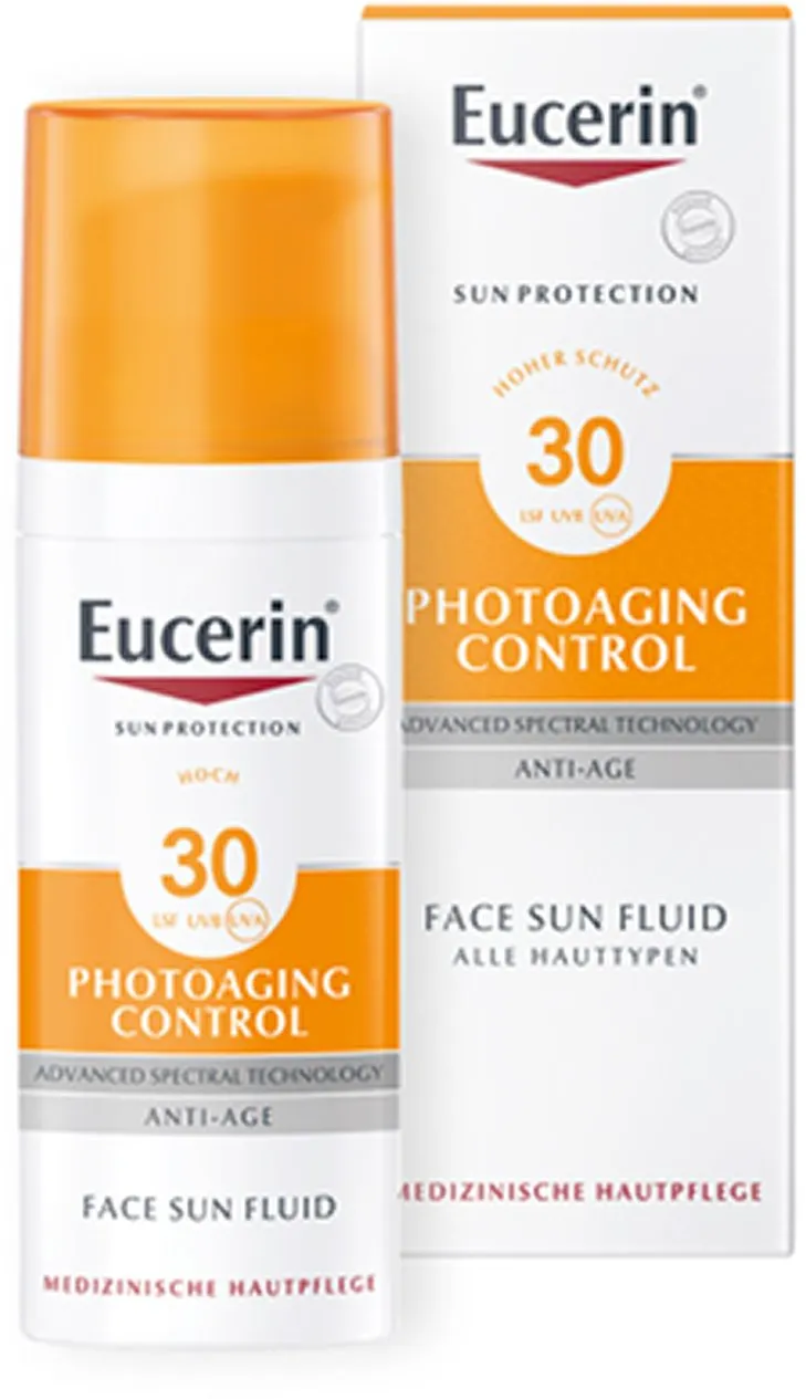 Eucerin® Photoaging Control Face Sun Fluid LSF 30 – hoher Sonnenschutz hilft gegen Photoaging und reduziert Falten sichtbar