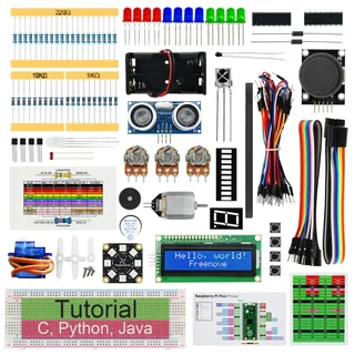 Freenove Super Starter Kit for Raspberry Pi Pico 1 2 W (Not Included), 588-Page Detailed Tutorial, 175 Items, 94 Projects, Python C Java Code
