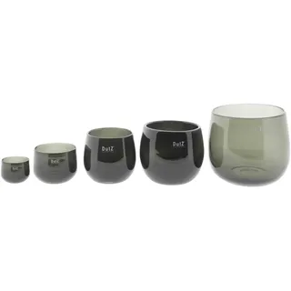 DutZ Pot | Smoke | Übertopf, Windlicht,Vase| H 14 D 16 cm | mundgeblasenes Glas