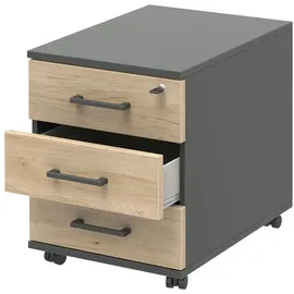 Röhr-Bush Direct Office 3 Rollcontainer 42,5 x 50 x 55 grau