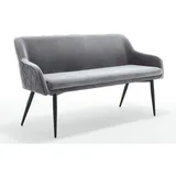 SalesFever Sitzbank Komfortable Sitzbank Grau 160 x 61 x 85 cm