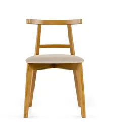 Konsimo Holzstuhl LILIO creme 2er Set
