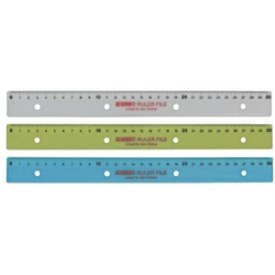 KUM Lineal zum Abheften 30 cm mehrfarbig