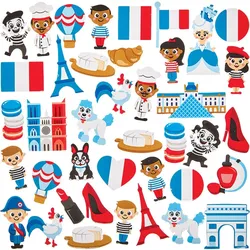 Stickers Frankreich aus Moosgummi (pro Set 150)