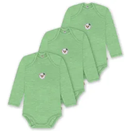 normani Outdoor Sports 3er Pack Baby Merino Body Langarm Auckland in Grün | Gr.: 92