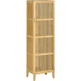 Homcom Bambus Aufbewahrungsschrank 40 x 140 x 30 cm