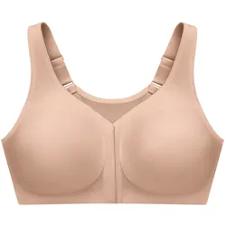GLAMORISE MagicLift Rückenstützender Vorderverschluss-BH - Kaffee 125F Damen 