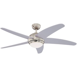 Westinghouse Bendan 132 cm Deckenventilator mit LED silber inkl. Fernbedienung