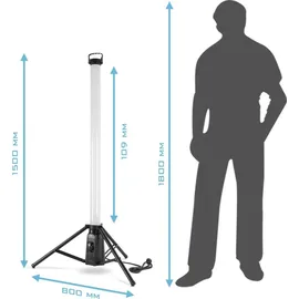 STAHLWERK LED-Baustrahler 100 W 360° Arbeitsleuchte 7500 lm LED-Tower mit Stativ