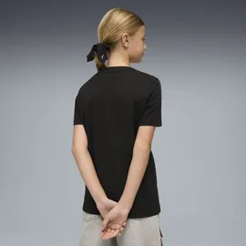 Puma T-Shirt PUMA "Essentials Tape T-Shirt Mädchen", Kinder, Gr. 164, schwarz (schwarz tape), Obermaterial: 100% Baumwolle. Rippe: 20% Polyester, 80% Baumwolle, regular fit, Rundhals, Shirts T-Shirt
