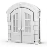 Bewinner Katzenklappe Innentür – Niedliche Katzentür mit Doppelschwingtür-Design, Fliegengitter Balkontür für Kleine Hunde und Katzen, Tür-/Wand-/Fenstermontage (Mit Vorhang)