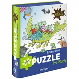 Oetinger Die Olchis. Puzzle im Buch. Feuerstuhl. 300 Teile, Format 48 x 24 cm