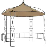 Pavillon 300x290 cm Taupe Rund - Taupe