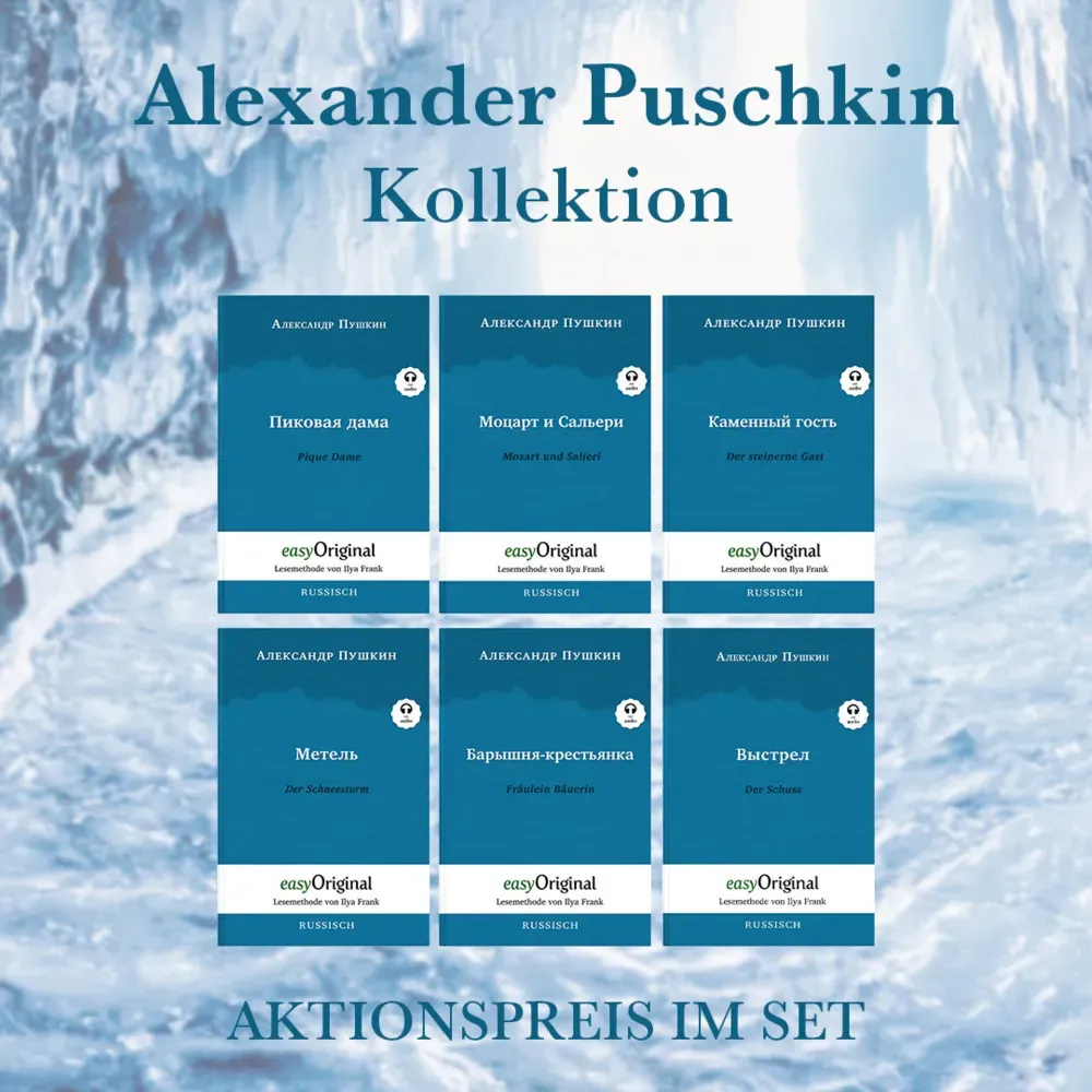 Alexander Puschkin Kollektion (Bücher + 6 Audio-Cds) - Lesemethode Von Ilya Frank  M. 6 Audio-Cd  M. 6 Audio  M. 6 Audio  6 Teile - Alexander Puschkin