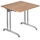 Hammerbacher Schreibtisch nussbaum quadratisch, C-Fuß-Gestell silber 80,0 x 80,0 cm