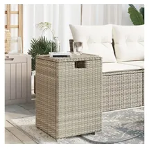 vidaXL Propan-Tank-Verstecktisch Hellgrau 40x40x60 cm Poly Rattan