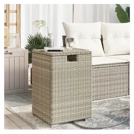 vidaXL Propan-Tank-Verstecktisch Hellgrau 40x40x60 cm Poly Rattan