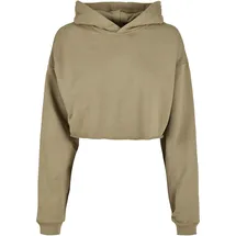 URBAN CLASSICS Oversized Cropped Kapuzenpullover Khaki 5XL