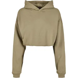 URBAN CLASSICS Oversized Cropped Kapuzenpullover Khaki 5XL