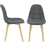 [en.casa] Stühle, Kopparberg 6er-Set Dunkelgrau