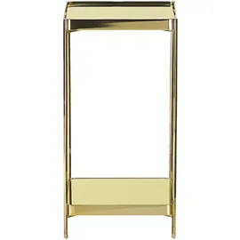Beliani Beistelltisch Alsea Sicherheitsglas Gold