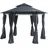 Beliani Gazebo 3,5  x 3,5 m graphitgrau