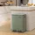 MAXCRAFT Mülleimer / Treteimer mit Soft Close Deckel und 2 Inneneimern - 60 Liter in Grün