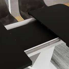 Vicco Fenaro 120 x 77,4 x 80 cm ausziehbar Schwarz/Weiß