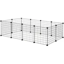 EUGAD Freilaufgehege 142 x 72 x 36 cm schwarz