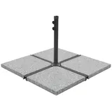 vidaXL Sonnenschirm-Gewichtsplatte Granit 25 kg Quadratisch Grau