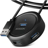 AXAGON HUE-P1A USB-A-Hub, 4X USB 3.0, 1x Micro-USB für Stromversorgun