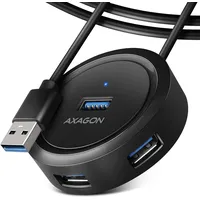 AXAGON HUE-P1A USB-A-Hub, 4X USB 3.0, 1x Micro-USB für Stromversorgun
