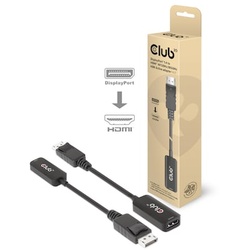 Club 3D DisplayPort 1.4 auf HDMI 4K120Hz/8K60Hz HDR-Aktiv-Adapter St./B 0,1m