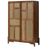 MASSIVMOEBEL24.DE Highboard 110 x 150 x 40 cm Hellbraun