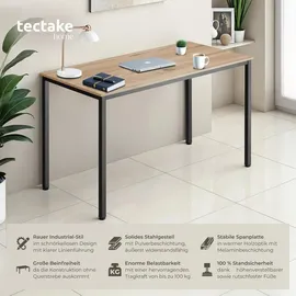 Tectake tectake® Schreibtisch Vanport 120x60x75,5cm Industrial Holz Hell, Eiche Sonoma