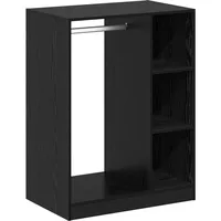 vidaXL Kleiderschrank mit Regal 77 x 48 x 102 cm schwarz