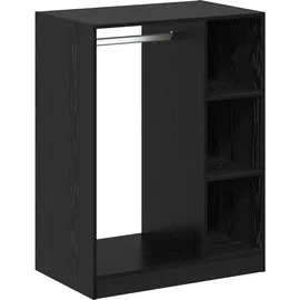 vidaXL Kleiderschrank mit Regal 77 x 48 x 102 cm schwarz