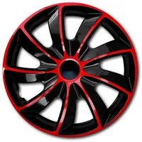 NRM Radkappe Quad Bicolor, 17 in Zoll, (1-St) 17'' Radkappe 1 St. rot|schwarz