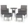 vidaXL 5-tlg. Garten-Lounge-Set Poly Rattan Grau