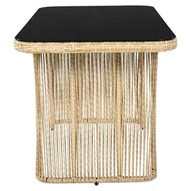 Okwish Gartenmöbel Set 5-tlg. Beige/Schwarz