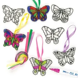 Mini-Suncatcher - Schmetterling (pro Set 12) Bastelsets